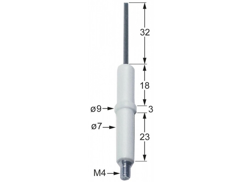 Електрод розпалювання, іскри для газового обладнання ø7x44мм